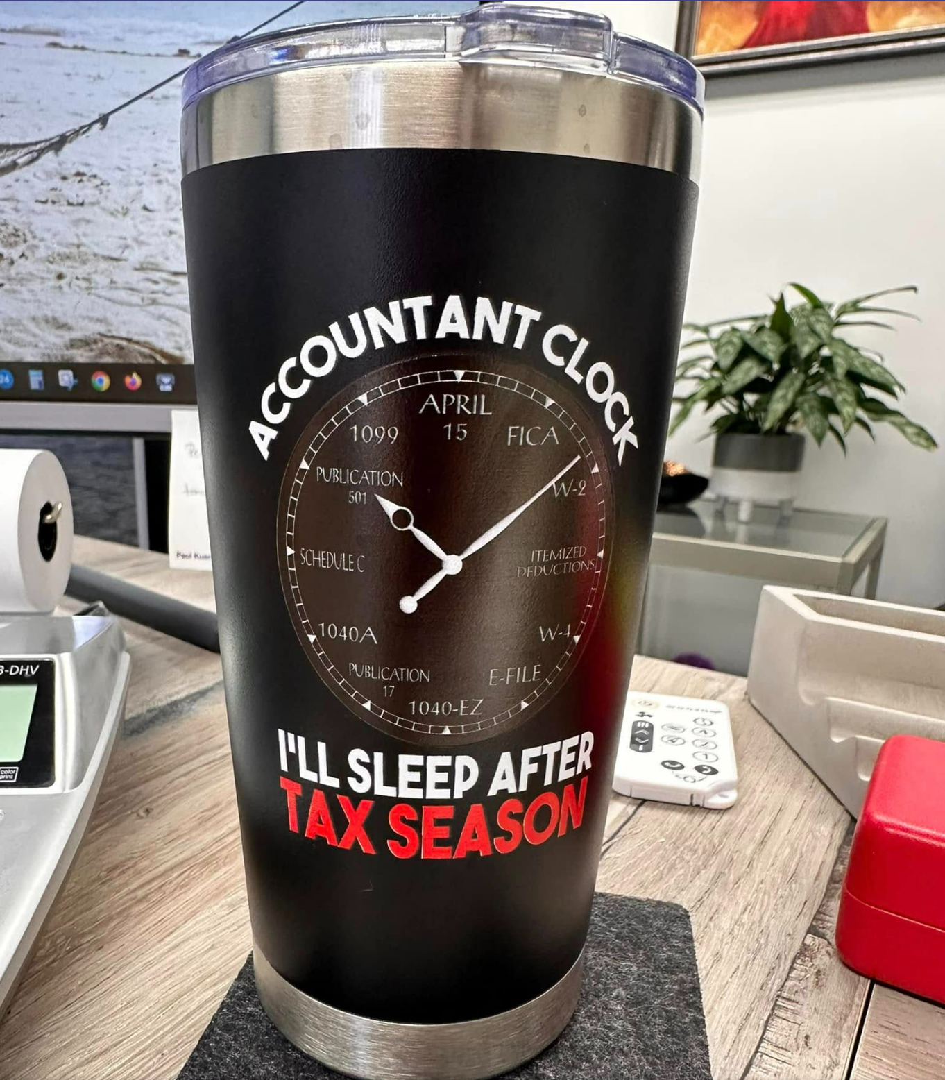 Accountant clock - coffe mug